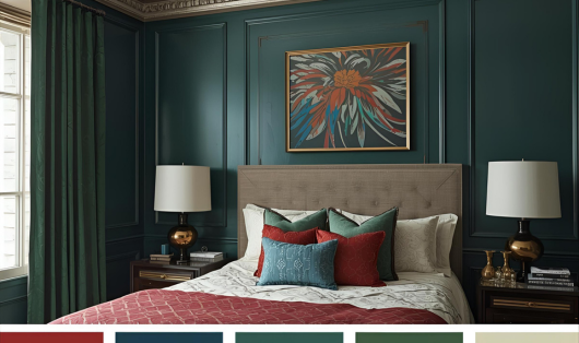 bold elegance bedroom color palette