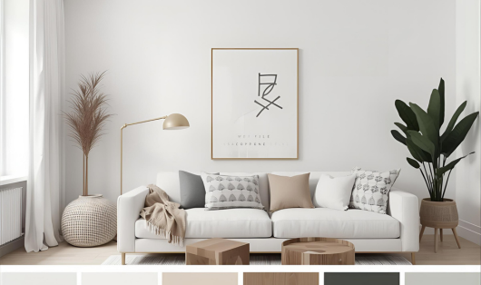 white with wood color palettes