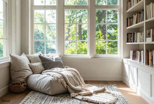 reading nook, home decor idea